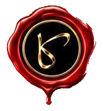Red wax seal with the gold Khalifa K emblem